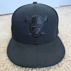 Oakland Raiders All Black Pirate Hat